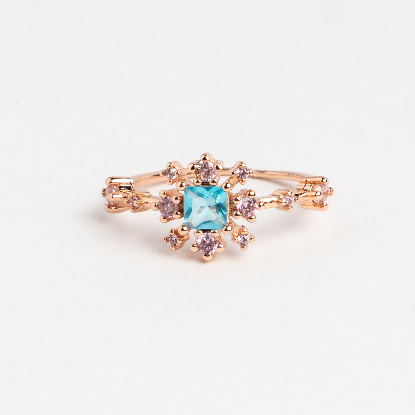 Blue Rhinestone Ring