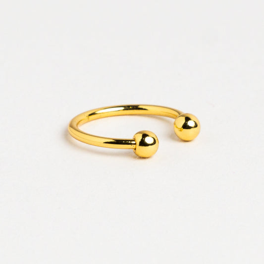 Balls Cuff Ring - Gold