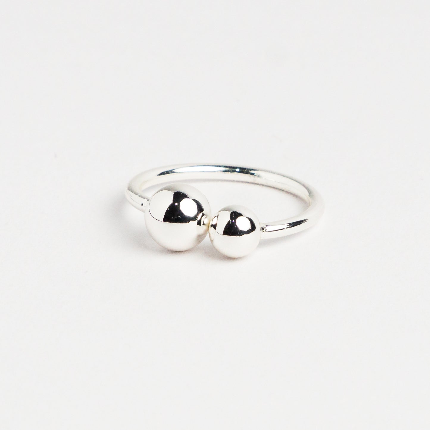 Balls Cuff Ring - Silver