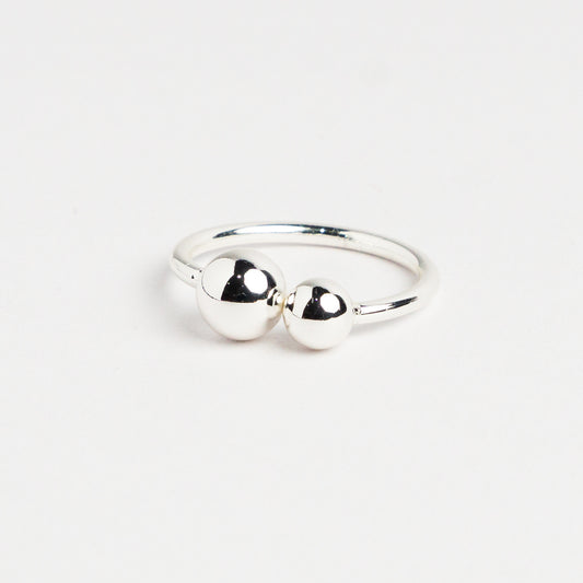 Balls Cuff Ring - Silver