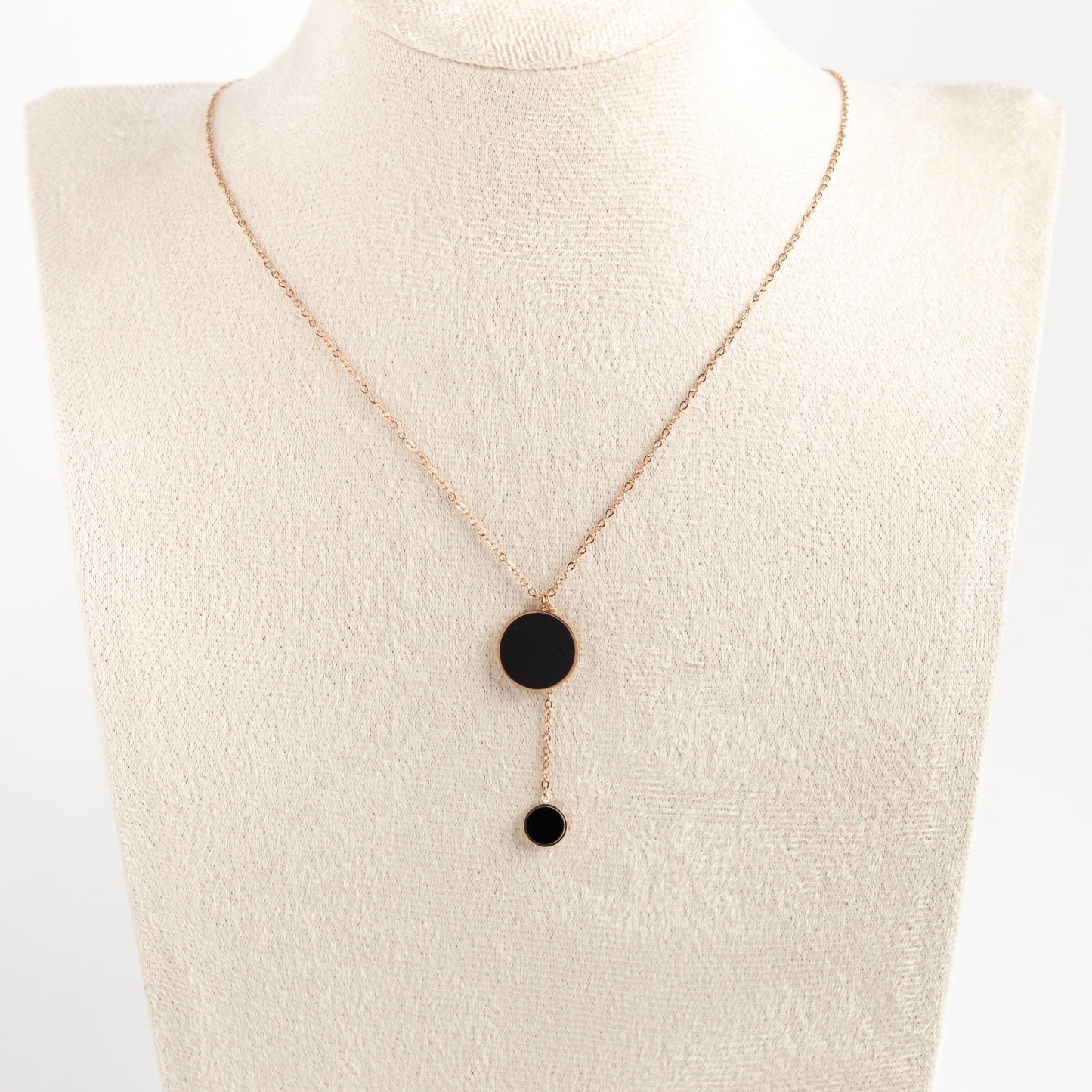 Black Circle Pendant Necklace