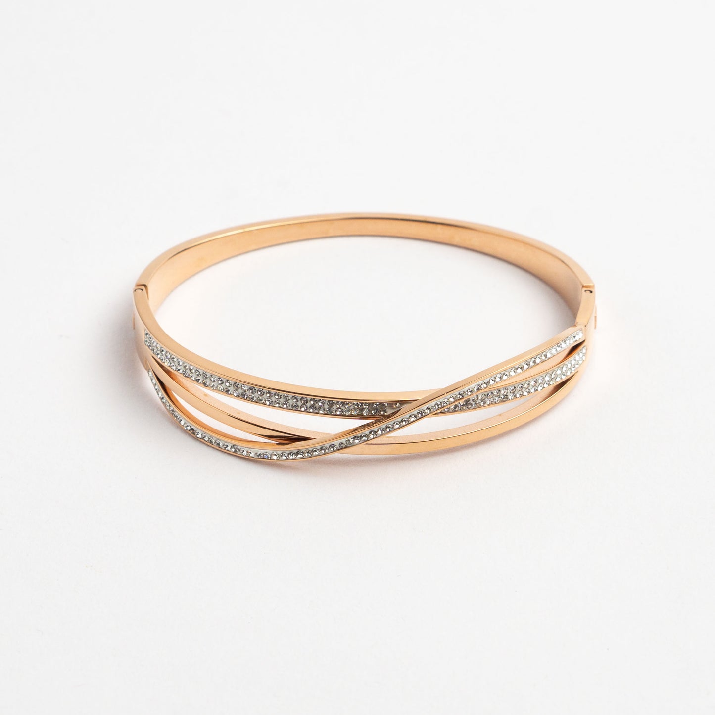 Circular Cross Twisted Bangle