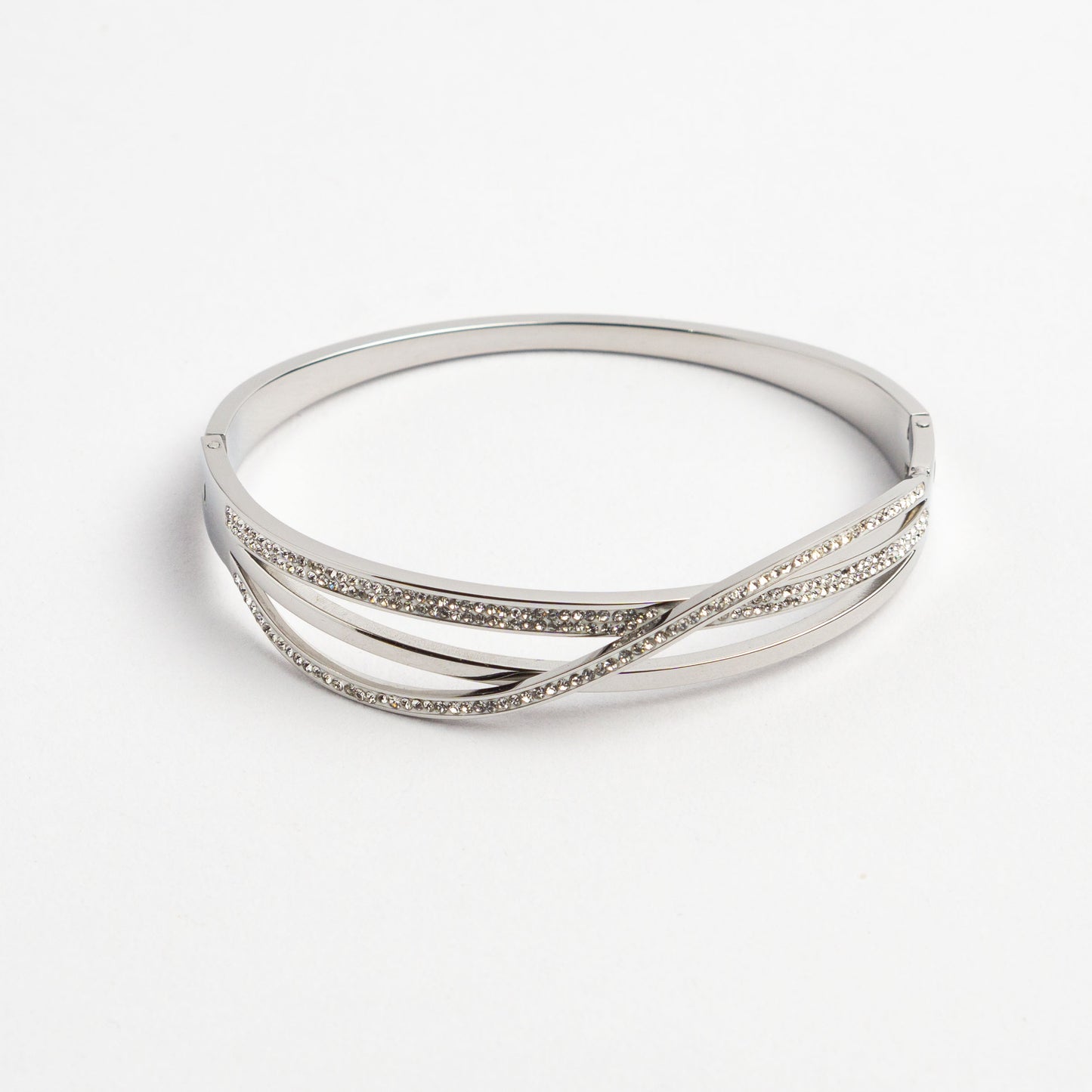 Circular Cross Twisted Bangle