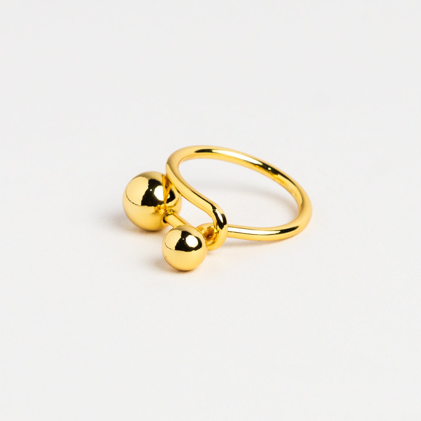 Duality Ball Ring - Gold