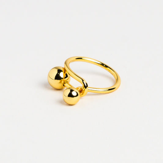 Duality Ball Ring - Gold