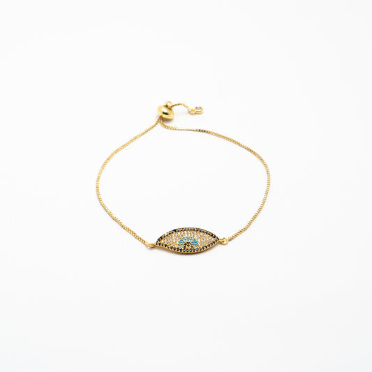Gold Plated Evil Eye Bracelet