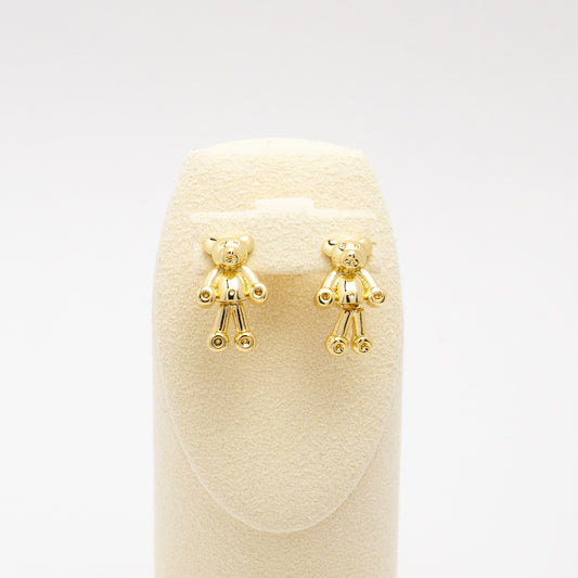 Gold Plated Teddy Bear Earring