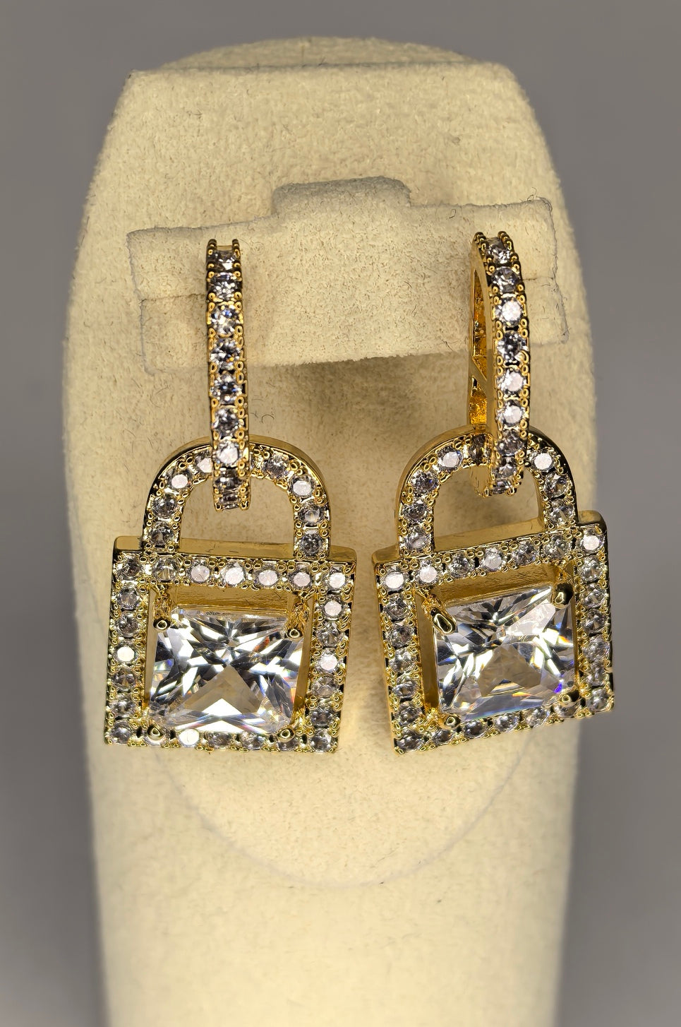 Glam Lock Drop Earrings