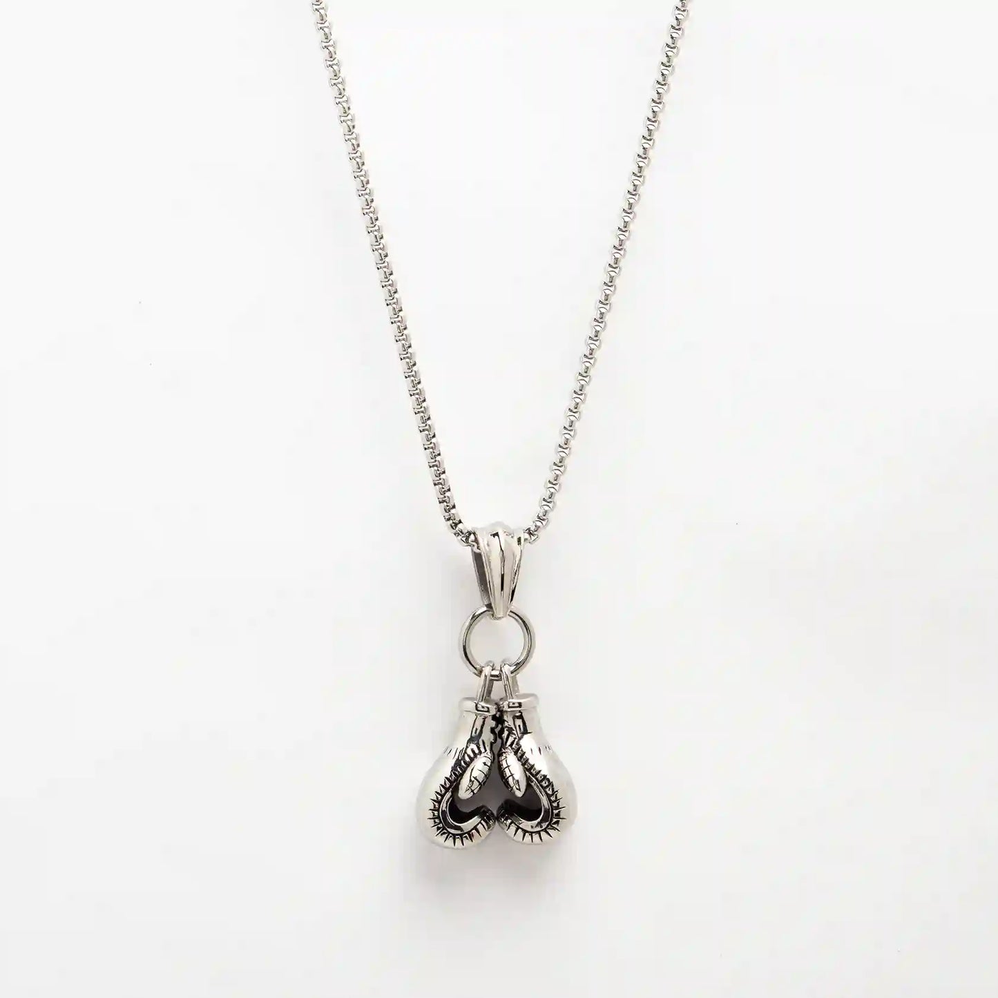 Little Boxing Gloves Titanium Necklace for Men