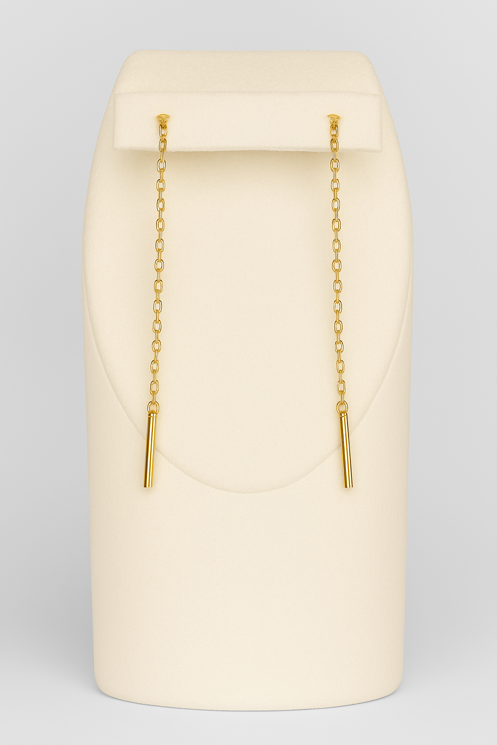 Minimalist Threader Earrings – Gold Chain with Bar Drops
