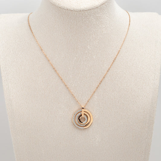 Past - Present - Future Rose Gold Necklace