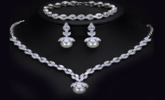 Shining Shell Pearls Three Pieces Jewelry Set