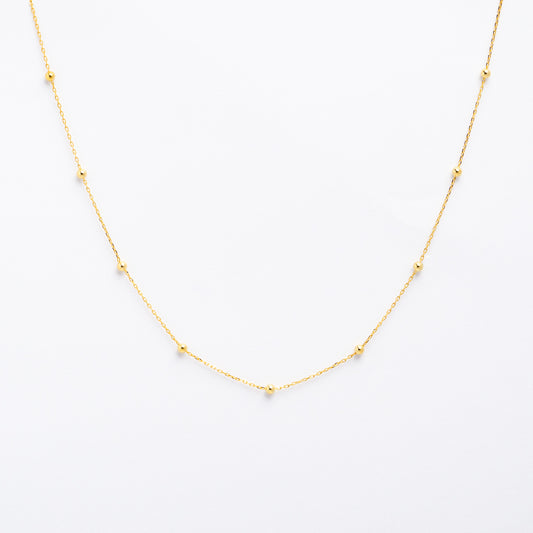 Sterling Silver round small bead necklace