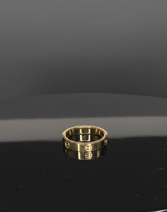 Titanium No Rhinestone Round Minimalist Band Ring