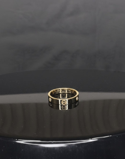 Titanium Rhinestone Round Minimalist Band Ring