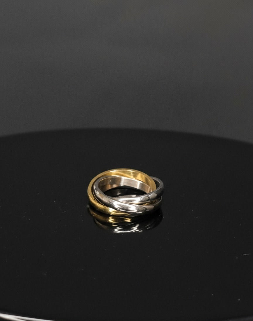 Titanium Steel Geometric Minimalist Stackable Ring