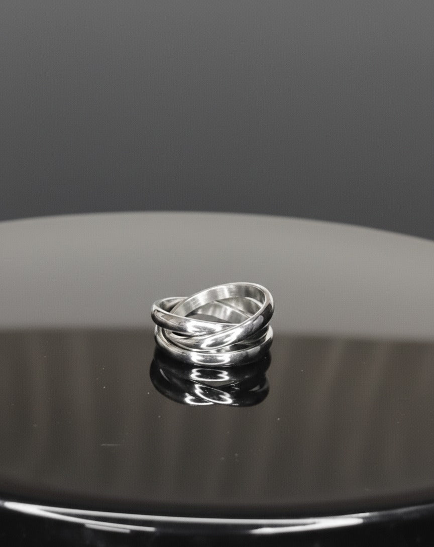 Titanium Steel Geometric Minimalist Stackable Ring