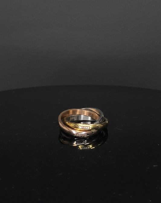 Titanium Steel Geometric Minimalist LOVE Stackable Ring