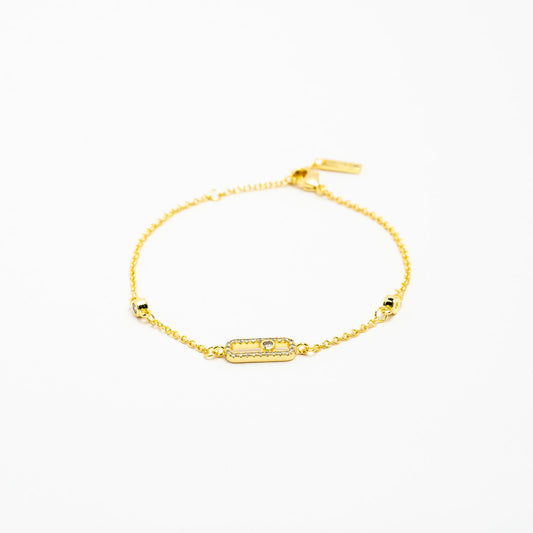 Trendy Dainty Drop Bracelet - Gold
