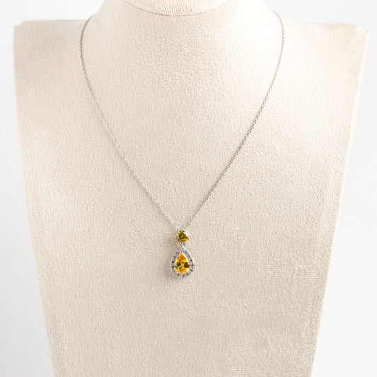 Yellow Diamond Pendant Necklace